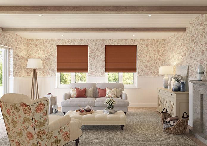 Ascot, Terracotta - Twist&Fit Roman Blind - Image 8
